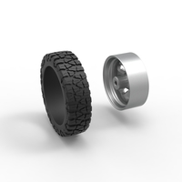 Front semi wheel for pickup Version 21 Scale 1:25 - Thumbnail 10
