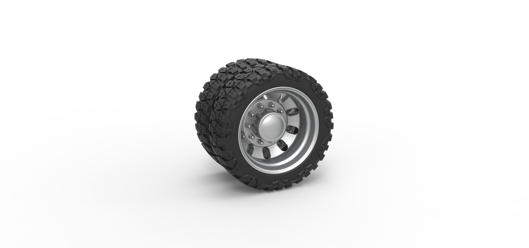 Rear semi wheel for pickup Version 21 Scale 1:25 3D Print 525787