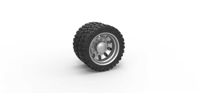 Rear semi wheel for pickup Version 21 Scale 1:25