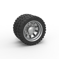 Small Rear semi wheel for pickup Version 21 Scale 1:25 3D Printing 525787