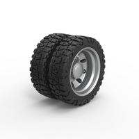 Rear semi wheel for pickup Version 21 Scale 1:25 - Thumbnail 2
