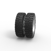 Rear semi wheel for pickup Version 21 Scale 1:25 - Thumbnail 3