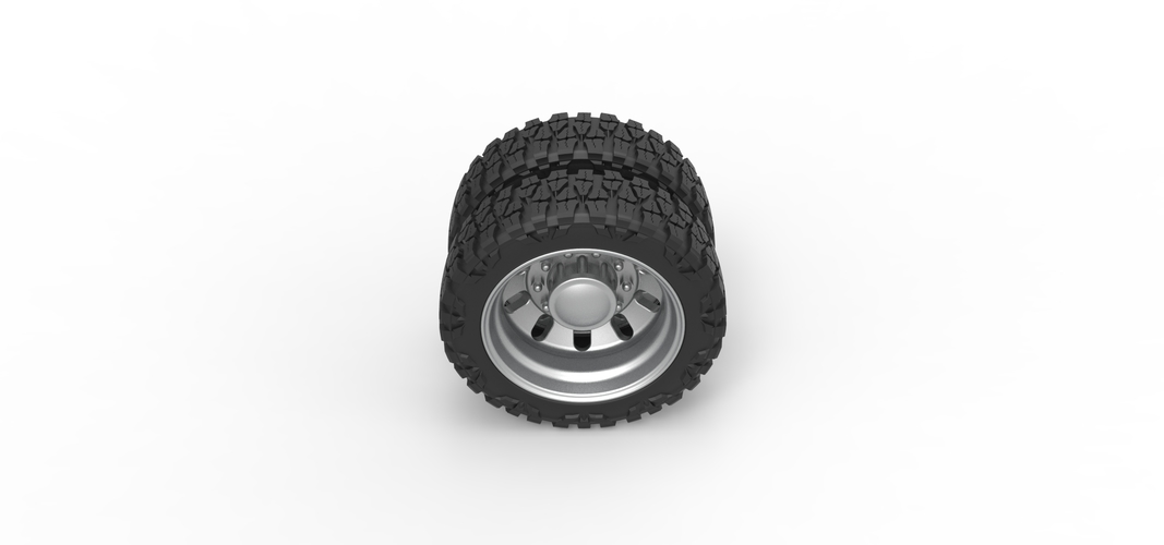 Rear semi wheel for pickup Version 21 Scale 1:25 3D Print 525792