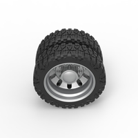 Rear semi wheel for pickup Version 21 Scale 1:25 - Thumbnail 6