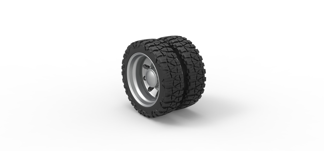 Rear semi wheel for pickup Version 21 Scale 1:25 3D Print 525793