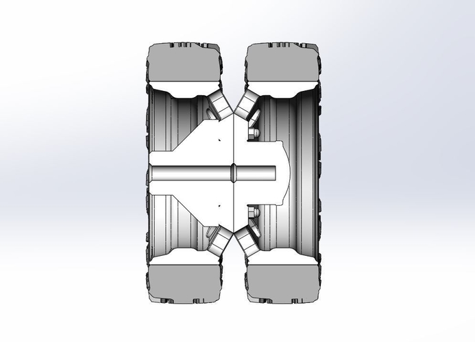 Rear semi wheel for pickup Version 21 Scale 1:25 3D Print 525797