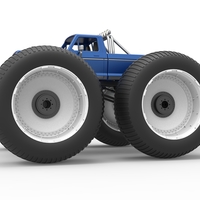 Vintage Monster Truck with 10 ft wheels Scale 1:25 - Thumbnail 2