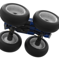 Vintage Monster Truck with 10 ft wheels Scale 1:25 - Thumbnail 3