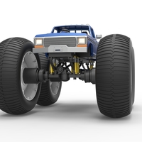 Vintage Monster Truck with 10 ft wheels Scale 1:25 - Thumbnail 6