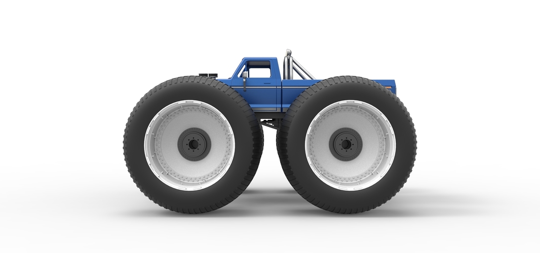 Vintage Monster Truck with 10 ft wheels Scale 1:25 3D Print 525833