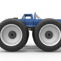 Vintage Monster Truck with 10 ft wheels Scale 1:25 - Thumbnail 9