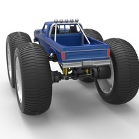 Vintage Monster Truck with 10 ft wheels Scale 1:25 - Thumbnail 14