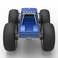 Vintage Monster Truck with 10 ft wheels Scale 1:25 - Thumbnail 17