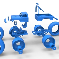 Vintage Monster Truck with 10 ft wheels Scale 1:25 - Thumbnail 18