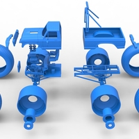 Vintage Monster Truck with 10 ft wheels Scale 1:25 - Thumbnail 23