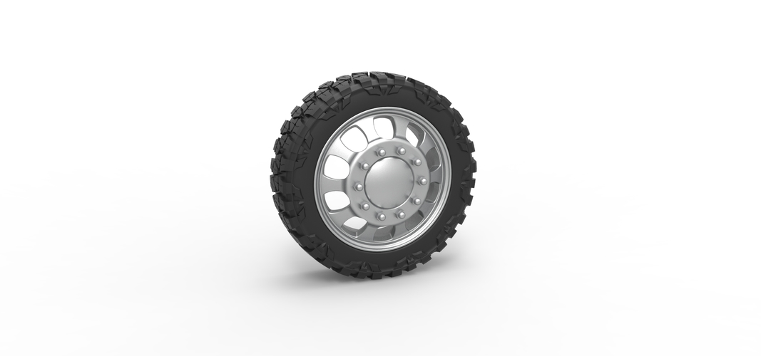 Front semi wheel for pickup Version 22 Scale 1:25 3D Print 525850