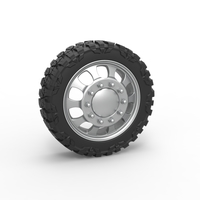 Small Front semi wheel for pickup Version 22 Scale 1:25 3D Printing 525850