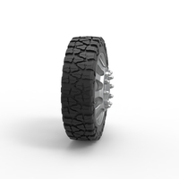 Front semi wheel for pickup Version 22 Scale 1:25 - Thumbnail 3