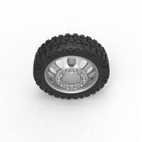 Front semi wheel for pickup Version 22 Scale 1:25 - Thumbnail 6