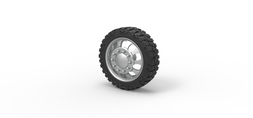 Front semi wheel for pickup Version 22 Scale 1:25 3D Print 525856