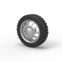 Front semi wheel for pickup Version 22 Scale 1:25 - Thumbnail 7