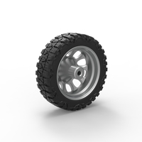 Front semi wheel for pickup Version 22 Scale 1:25 - Thumbnail 8