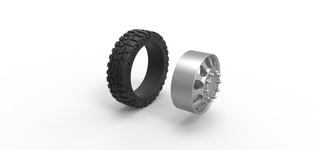Front semi wheel for pickup Version 22 Scale 1:25 3D Print 525858