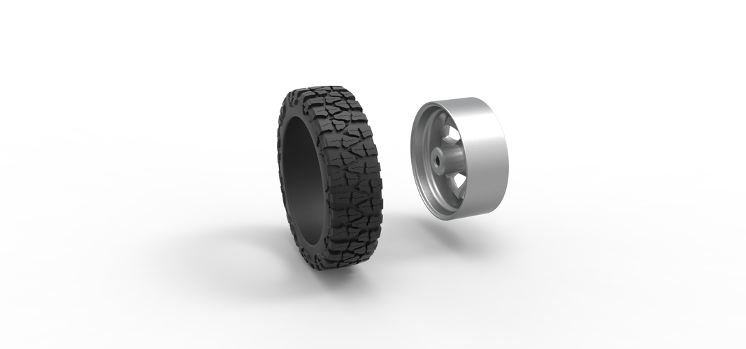 Front semi wheel for pickup Version 22 Scale 1:25 3D Print 525859