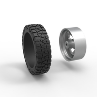Front semi wheel for pickup Version 22 Scale 1:25 - Thumbnail 10