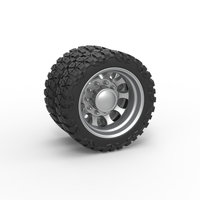 Rear semi wheel for pickup Version 22 Scale 1:25 - Thumbnail 1
