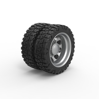 Rear semi wheel for pickup Version 22 Scale 1:25 - Thumbnail 2