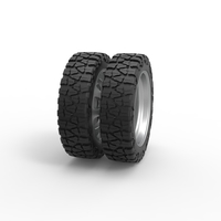 Rear semi wheel for pickup Version 22 Scale 1:25 - Thumbnail 3