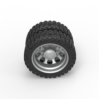 Rear semi wheel for pickup Version 22 Scale 1:25 - Thumbnail 6