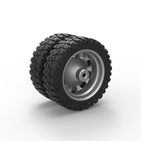 Rear semi wheel for pickup Version 22 Scale 1:25 - Thumbnail 8