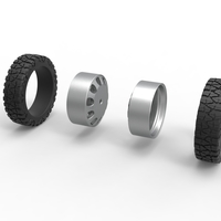 Rear semi wheel for pickup Version 22 Scale 1:25 - Thumbnail 9