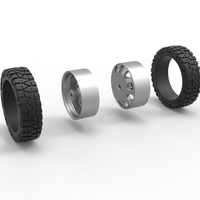 Rear semi wheel for pickup Version 22 Scale 1:25 - Thumbnail 10