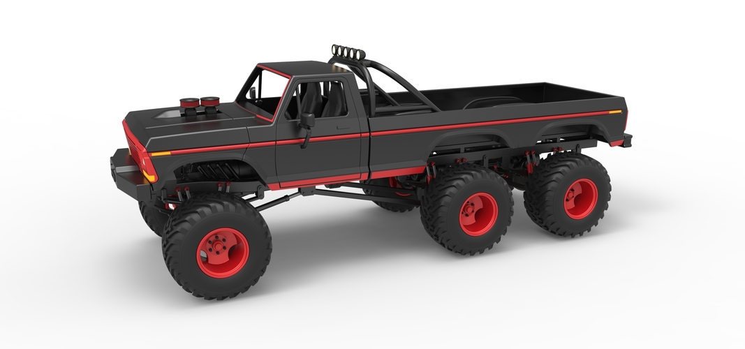 Monster Truck 6x6 concept Scale 1:25 3D Print 525889