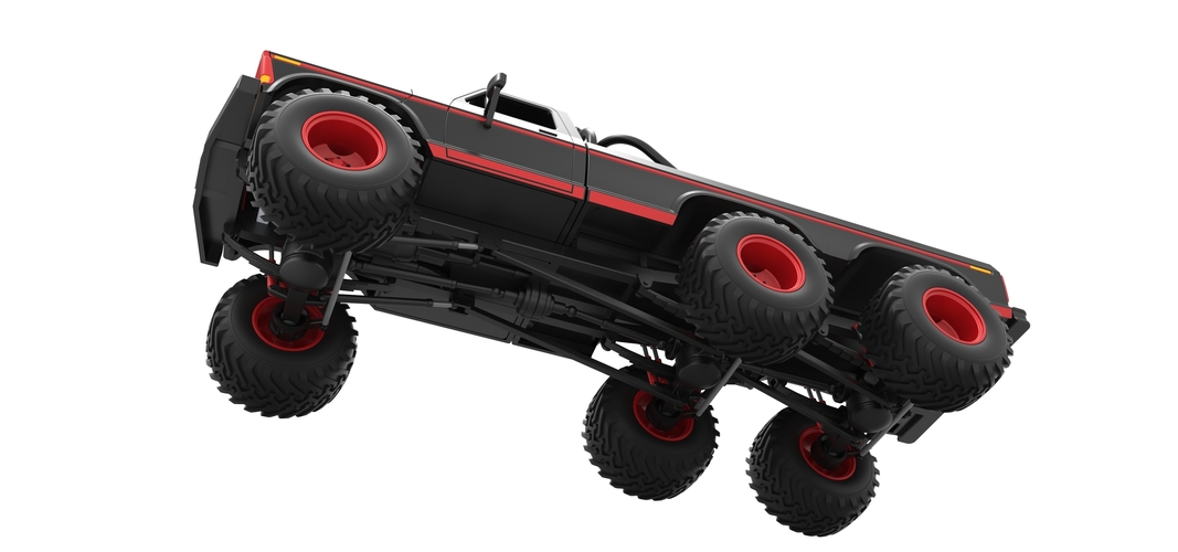 Monster Truck 6x6 concept Scale 1:25 3D Print 525891