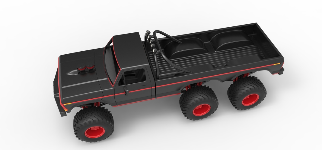 Monster Truck 6x6 concept Scale 1:25 3D Print 525892