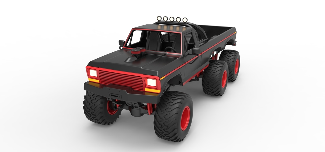 Monster Truck 6x6 concept Scale 1:25 3D Print 525893