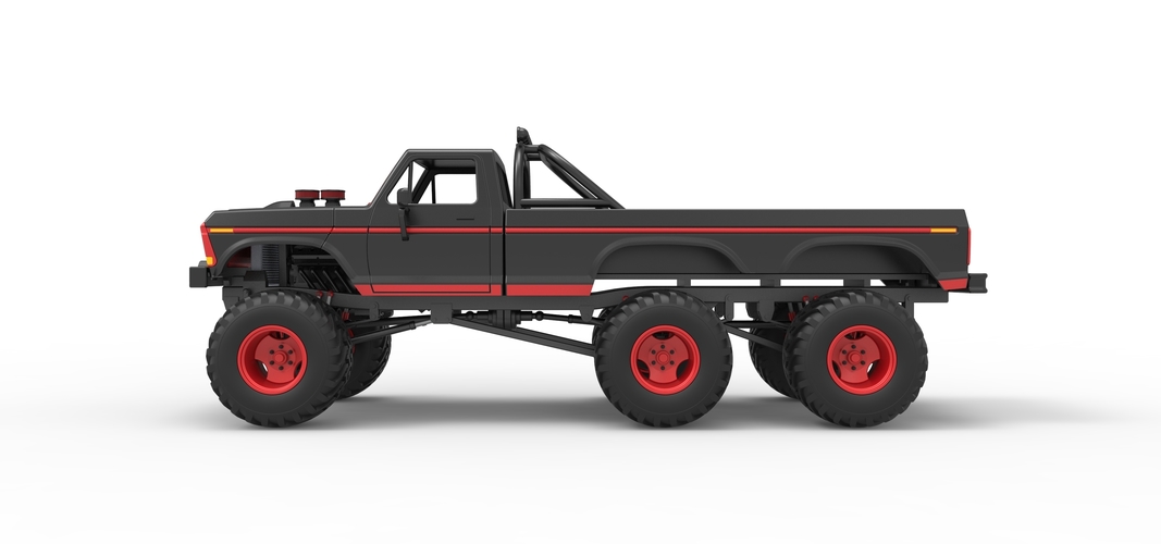 Monster Truck 6x6 concept Scale 1:25 3D Print 525897