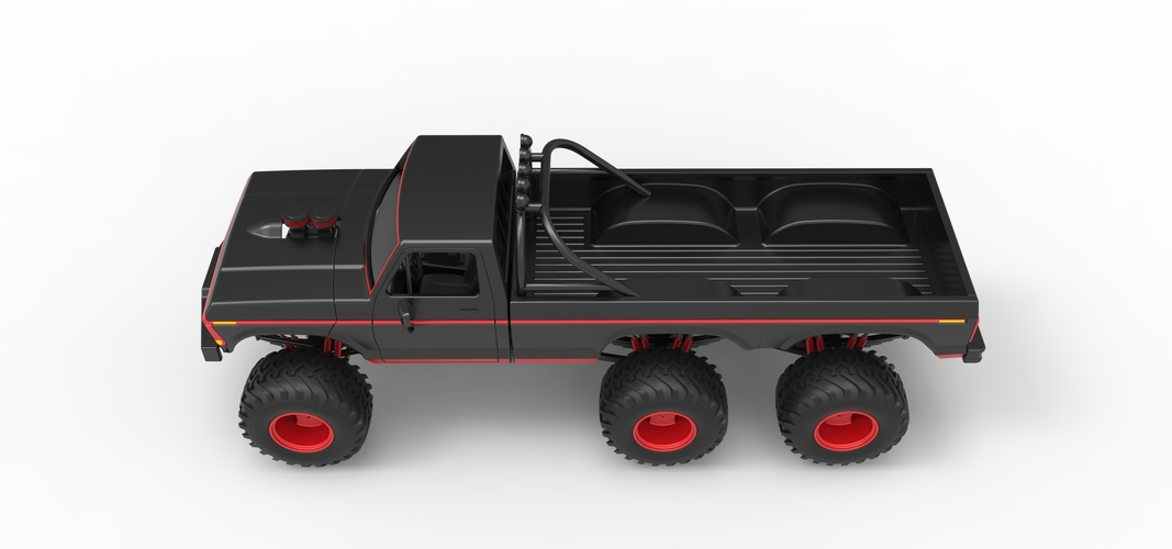 Monster Truck 6x6 concept Scale 1:25 3D Print 525898