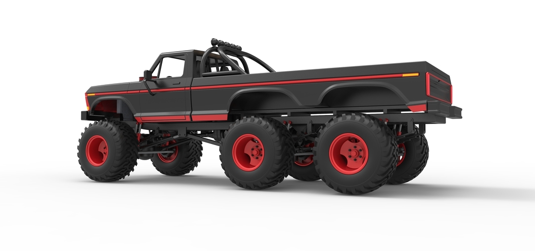 Monster Truck 6x6 concept Scale 1:25 3D Print 525901