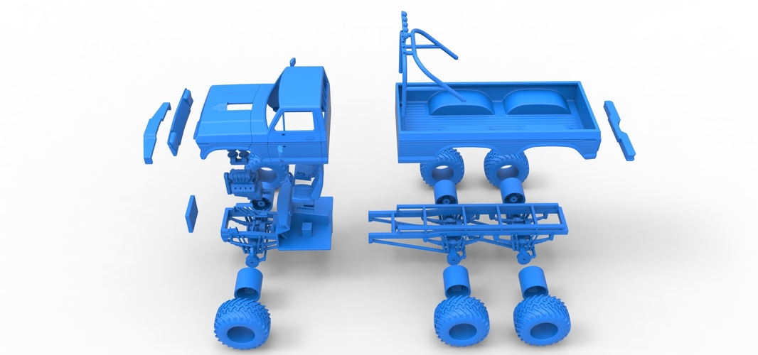 Monster Truck 6x6 concept Scale 1:25 3D Print 525911