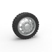 Small Front semi wheel for pickup Version 23 Scale 1:25 3D Printing 525926