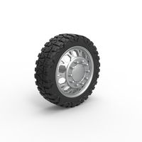 Front semi wheel for pickup Version 23 Scale 1:25 - Thumbnail 2