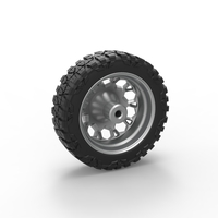 Front semi wheel for pickup Version 23 Scale 1:25 - Thumbnail 8