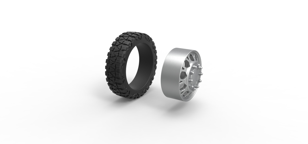 Front semi wheel for pickup Version 23 Scale 1:25 3D Print 525934
