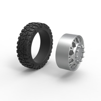 Front semi wheel for pickup Version 23 Scale 1:25 - Thumbnail 9
