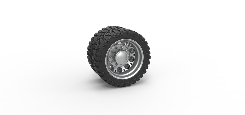 Rear semi wheel for pickup Version 23 Scale 1:25